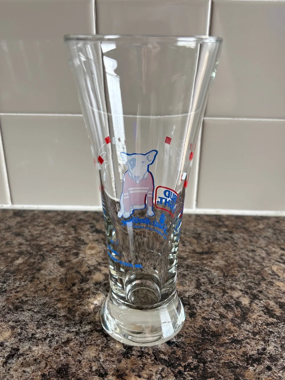 Vintage 1987 Bud Light Spuds MacKenzie Beer Party Animal Glasses - Set of 4